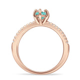 Marquise Split Shank X Ring Cubic Zirconia 925 Sterling Silver