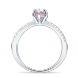 Marquise Split Shank X Ring Cubic Zirconia 925 Sterling Silver