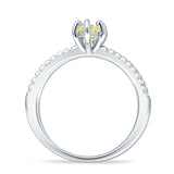 Marquise Split Shank X Ring Cubic Zirconia 925 Sterling Silver