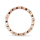 Full Eternity Stackable Band 2.6mm Tarquise Cubic Zirconia 925 Sterling Silver