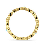 Full Eternity Stackable Band 2.6mm Tarquise Cubic Zirconia 925 Sterling Silver