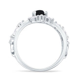 Marquise Split Shank Leaf Floral Ring