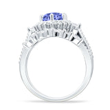 Two Piece Round Halo Bridal Ring Cubic Zirconia 925 Sterling Silver