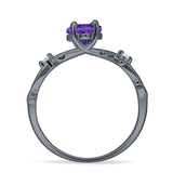Marquise Split Shank Infinity Twisted Ring Cubic Zirconia 925 Sterling Silver