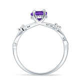 Marquise Split Shank Infinity Twisted Ring Cubic Zirconia 925 Sterling Silver