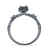 Marquise Split Shank Infinity Twisted Ring Cubic Zirconia 925 Sterling Silver