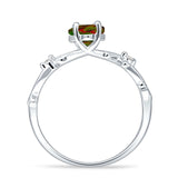 Marquise Split Shank Infinity Twisted Ring Cubic Zirconia 925 Sterling Silver