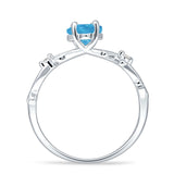 Marquise Split Shank Infinity Twisted Ring Cubic Zirconia 925 Sterling Silver