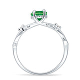 Marquise Split Shank Infinity Twisted Ring Cubic Zirconia 925 Sterling Silver