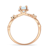 Marquise Split Shank Infinity Twisted Ring Cubic Zirconia 925 Sterling Silver
