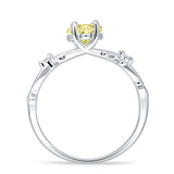 Marquise Split Shank Infinity Twisted Ring Cubic Zirconia 925 Sterling Silver