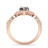 Two Piece Pear Teardrop Bridal Ring