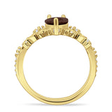 Two Piece Pear Teardrop Bridal Ring