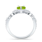 Two Piece Pear Teardrop Bridal Ring Cubic Zirconia 925 Sterling Silver