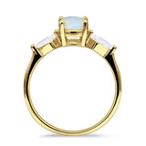 Three Stone Ring Kite Shape Accent Round Cubic Zirconia 925 Sterling Silver