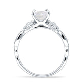 Vintage Style Sunflower Marquise Round Cubic Zirconia Ring 925 Sterling Silver