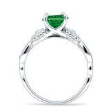 Vintage Style Sunflower Marquise Round Cubic Zirconia Ring 925 Sterling Silver
