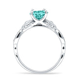Vintage Style Sunflower Marquise Round Cubic Zirconia Ring 925 Sterling Silver