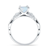 Vintage Style Sunflower Marquise Round Cubic Zirconia Ring 925 Sterling Silver