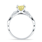 Vintage Style Sunflower Marquise Round Cubic Zirconia Ring 925 Sterling Silver