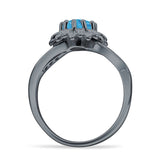Sunflower Ring Infinity Twisted Round Cubic Zirconia 925 Sterling Silver
