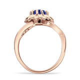 Sunflower Ring Infinity Twisted Round Cubic Zirconia 925 Sterling Silver
