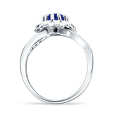 Sunflower Ring Infinity Twisted Round Cubic Zirconia 925 Sterling Silver