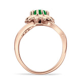 Sunflower Ring Infinity Twisted Round Cubic Zirconia 925 Sterling Silver