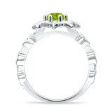 Sun Ring Round Cubic Zirconia 925 Sterling Silver