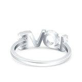 Love Ring Wedding Engagement Eternity Band Simulated Cubic Zirconia 925 Sterling Silver (6mm)