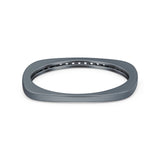 Half Eternity Ring Wedding Engagement Band Round Simulated Cubic Zirconia 925 Sterling Silver (1.7mm)