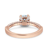 Solitaire Accent Wedding Ring Simulated Cubic Zirconia 925 Sterling Silver