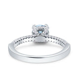 Solitaire Accent Wedding Ring Simulated Cubic Zirconia 925 Sterling Silver