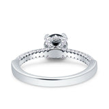 Solitaire Accent Wedding Ring Simulated Cubic Zirconia 925 Sterling Silver