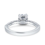 Solitaire Accent Wedding Ring Simulated Cubic Zirconia 925 Sterling Silver