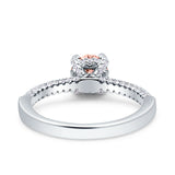 Solitaire Accent Wedding Ring Simulated Cubic Zirconia 925 Sterling Silver