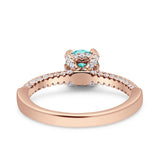 Solitaire Accent Wedding Ring Simulated Cubic Zirconia 925 Sterling Silver