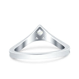 Princess Cut Art Deco Engagement Wedding Half Eternity Ring Simulated CZ 925 Sterling Silver