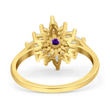 Art Deco Wedding Engagement Bridal Ring Marquise Round Simulated Cubic Zirconia 925 Sterling Silver