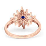 Art Deco Wedding Engagement Bridal Ring Marquise Round Simulated Cubic Zirconia 925 Sterling Silver