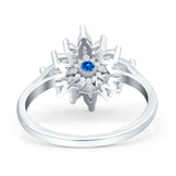 Art Deco Wedding Engagement Bridal Ring Marquise Round Simulated Cubic Zirconia 925 Sterling Silver