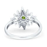 Art Deco Wedding Engagement Bridal Ring Marquise Round Simulated Cubic Zirconia 925 Sterling Silver