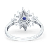 Art Deco Wedding Engagement Bridal Ring Marquise Round Simulated Cubic Zirconia 925 Sterling Silver
