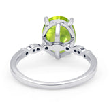 Solitaire Accent Oval Engagement Ring Cubic Zirconia 925 Sterling Silver