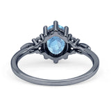 Oval Art Deco Engagement Ring Cubic Zirconia 925 Sterling Silver
