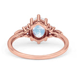 Antique Style Oval Natural Moonstone Art Deco Engagement Ring