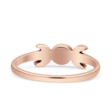 Moon Thumb Ring Statement Fashion Oxidized Lab Created Opal Solid 925 Sterling Silver
