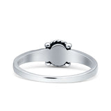 Vintage Style Oval Thumb Ring Statement Fashion Oxidized Lab Created Opal Solid 925 Sterling Silver