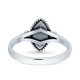 Vintage Style Marquise New Design Thumb Ring Statement Fashion Oxidized Solid 925 Sterling Silver