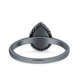 Rope Pear Design Thumb Ring Statement Fashion Oxidized Solid 925 Sterling Silver